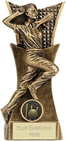 Personalised Engraved Conquerer Female Cricket Bowler 5.5 Inch (14cm)