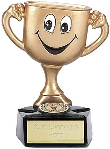 Personalised Engraved Gold Cup Man 4 3/4 Inch (12cm)