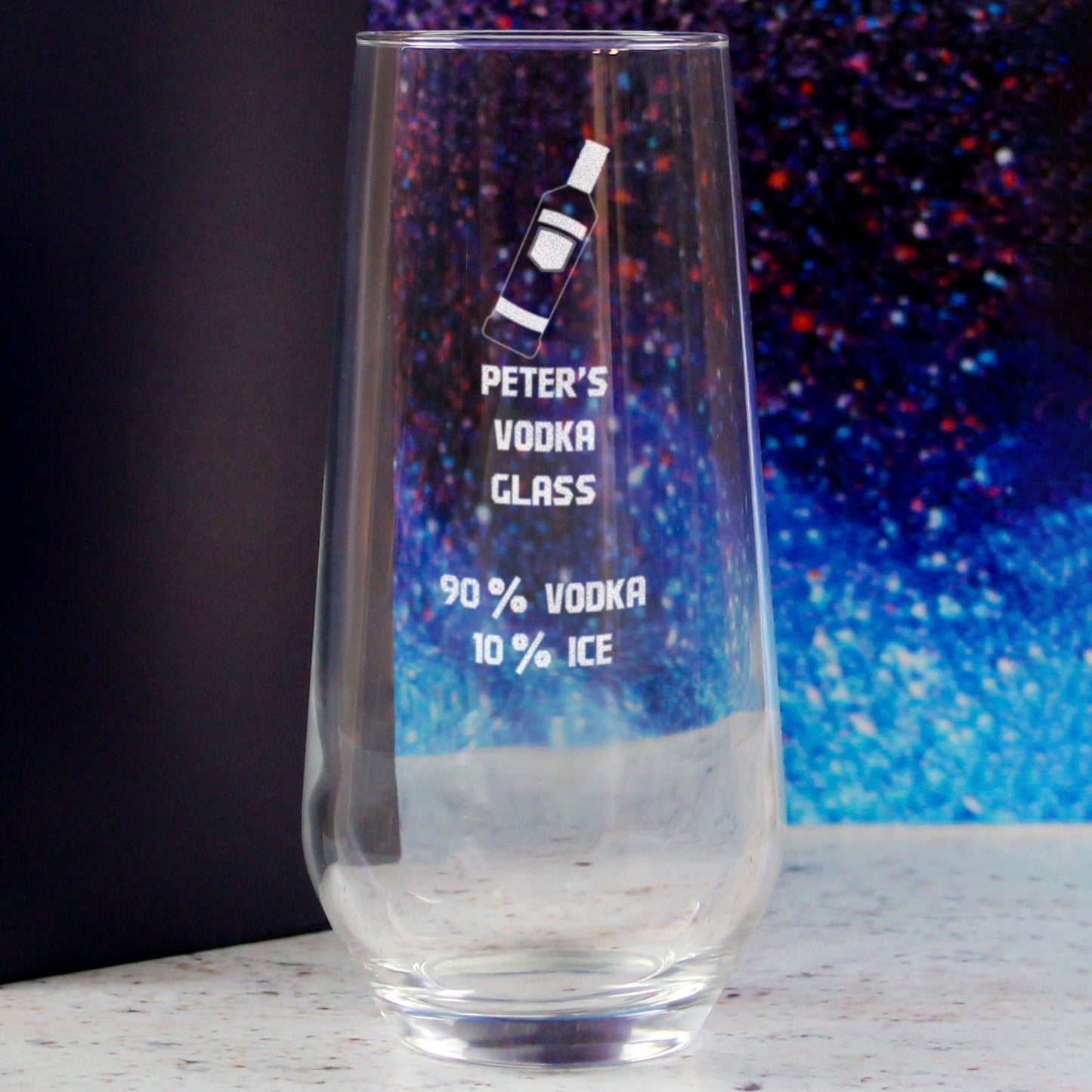 Personalised Engraved Vodka Lima Hiball with 'Name's Vodka Glass and Mixer' Design Image 4