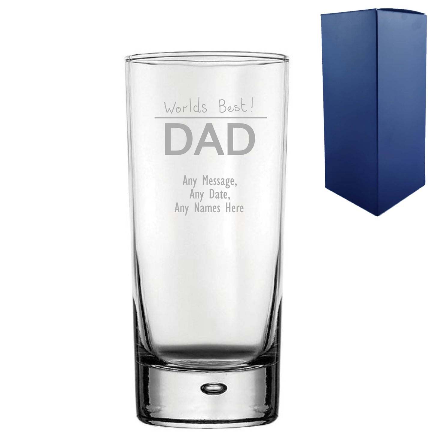 Engraved Fathers Day Bubble Hiball, Gift Boxed Image 1