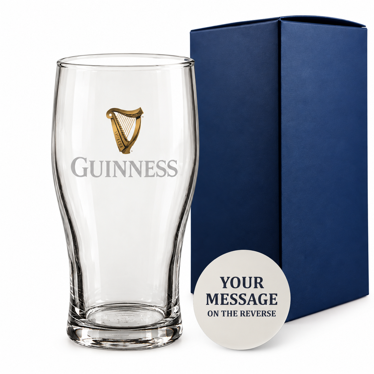 Personalised Classic Guinness Glass - Engraved With Gift Box