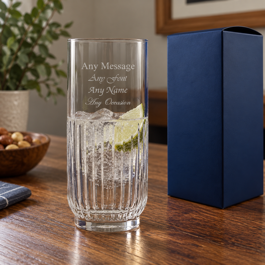Personalised 395ml Campana Highball Glass - Engraved With Gift Box