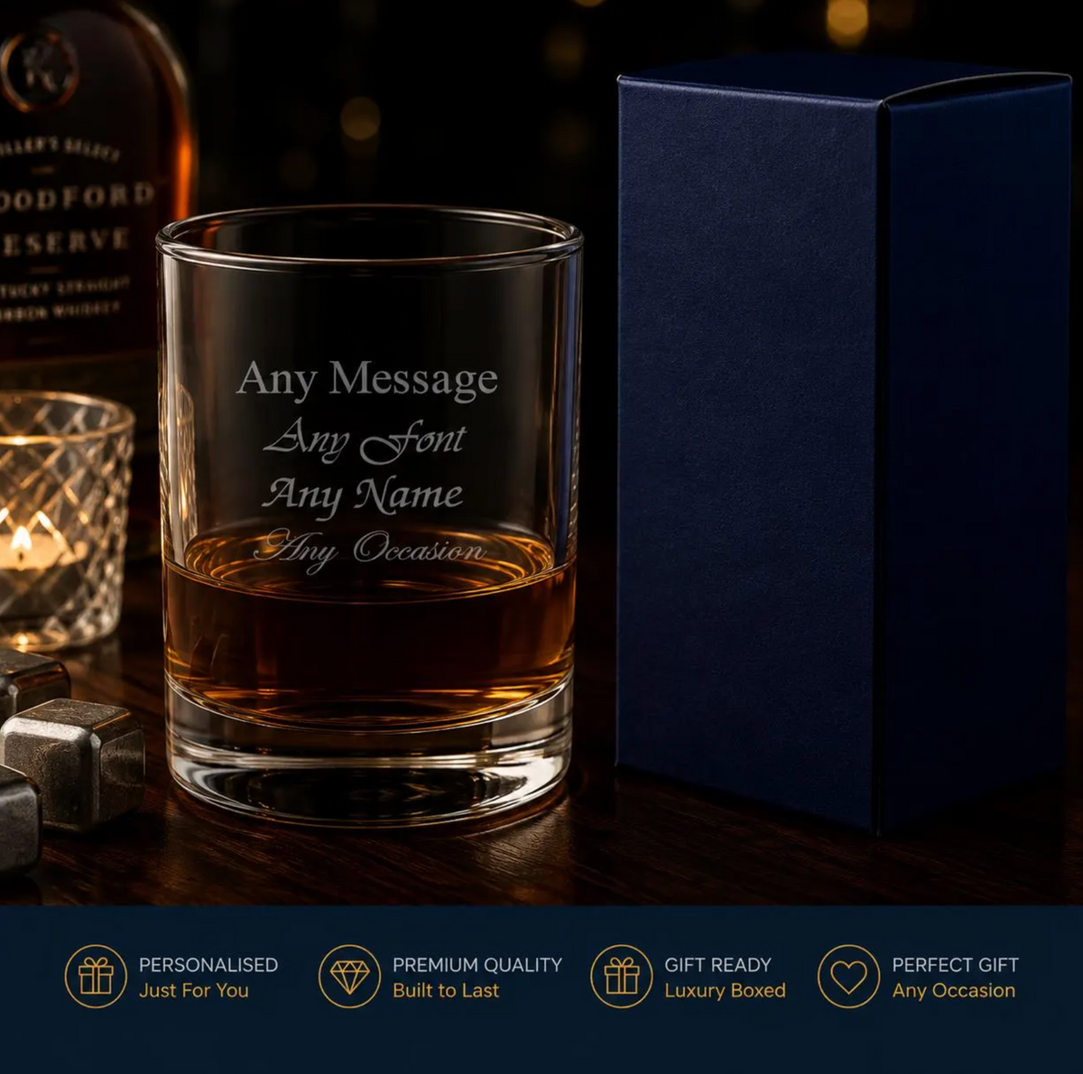 Engraved 6oz Hiball Whiskey Tumbler with Gift Box