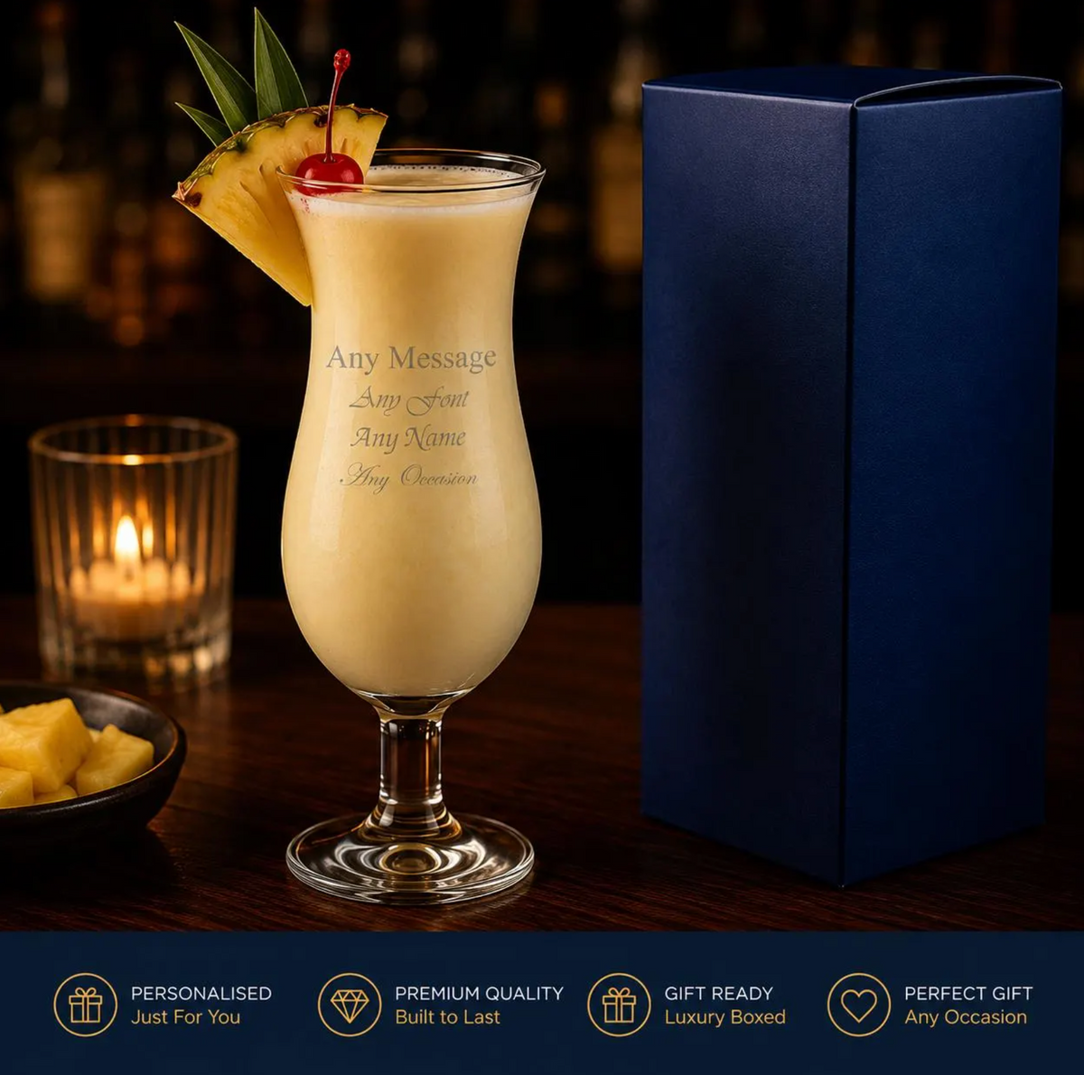 Engraved 15oz Squall Cocktail Glass