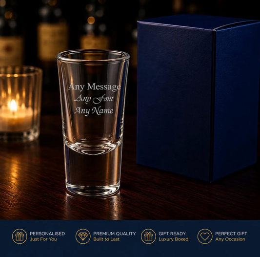 Engraved Shooter Shot Glass, 10oz/25ml, Any Message