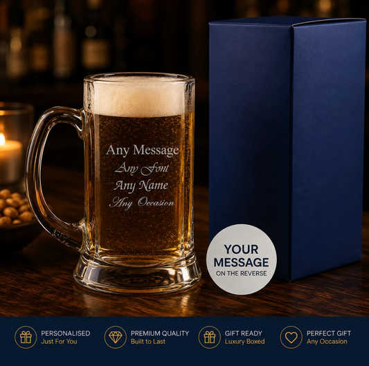 Engraved 10oz Half Pint Icon Tankard