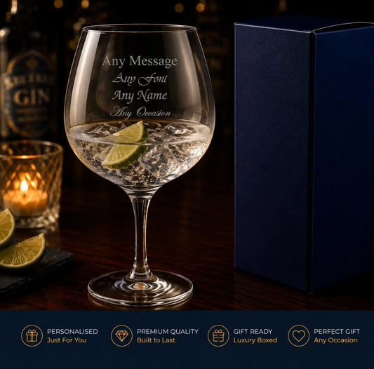Engraved 26oz Connoisseur Gin Glass With Gift Box