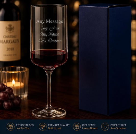 Engraved 350ml Fusion Red Wine Glass With Gift Box
