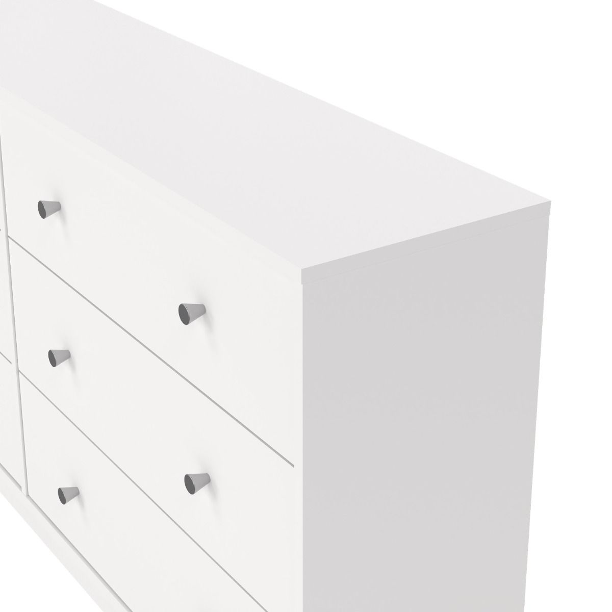 Modern Wooden Chest Of 6 (3+3) Drawers