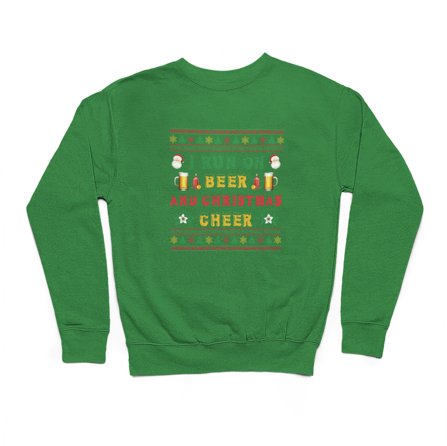 I Run On Beer Christmas Sweater