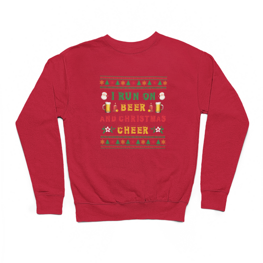 I Run On Beer Christmas Sweater
