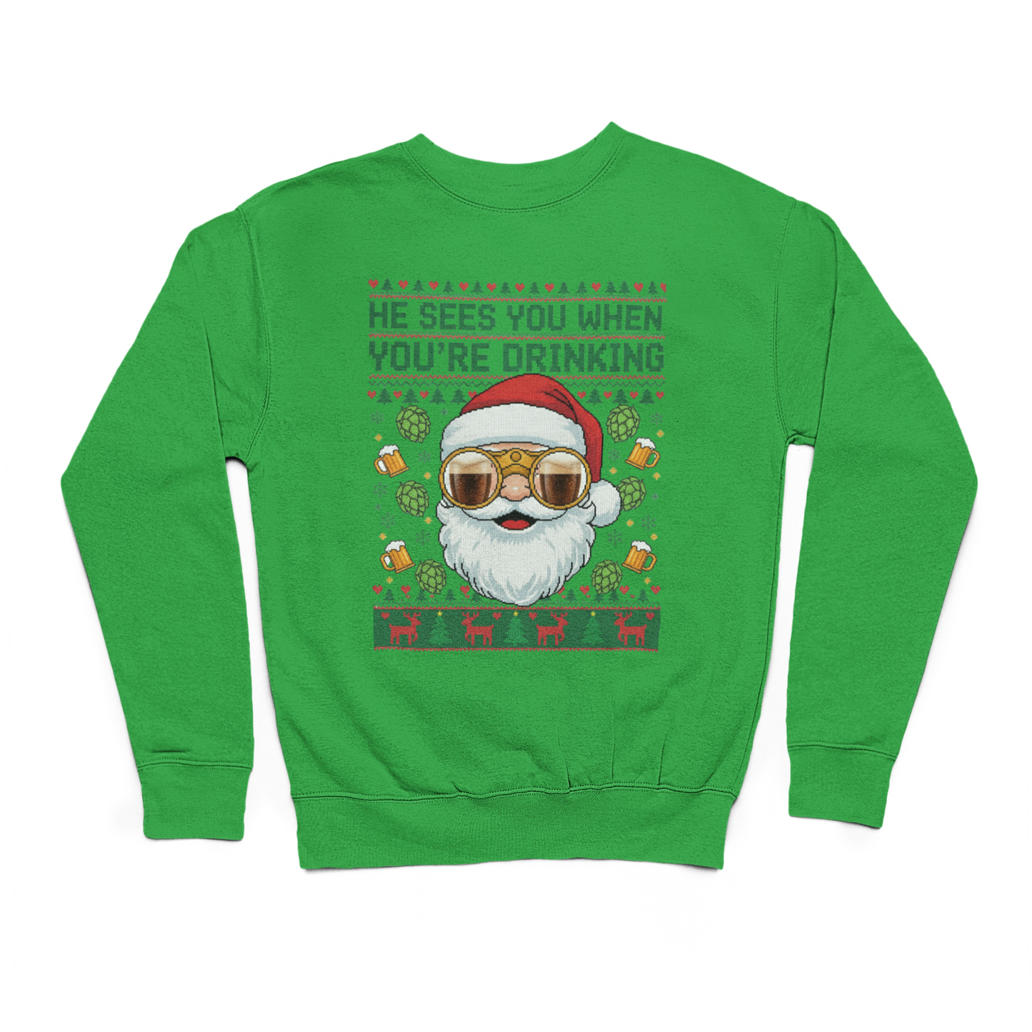 He Sees You When You're Drinking Sweater