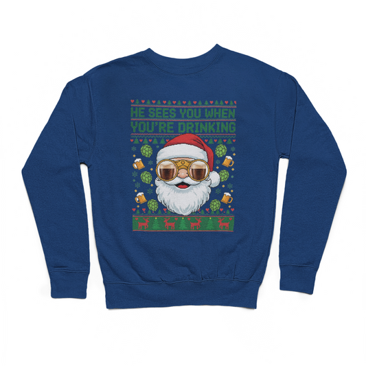 He Sees You When You're Drinking Sweater