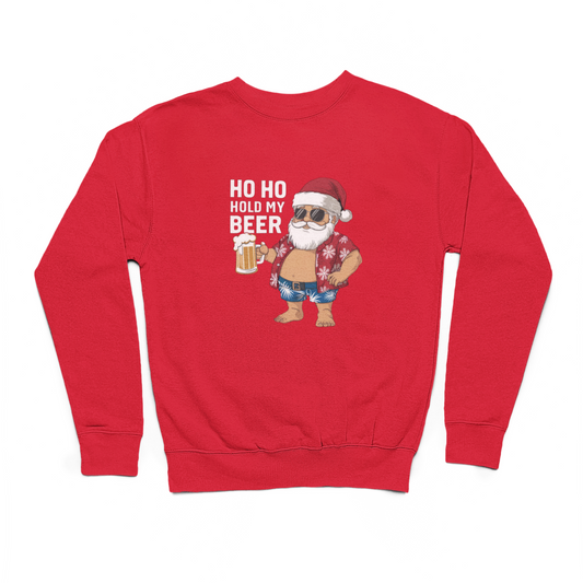 Ho Ho Hold My Beer Christmas Santa Sweater