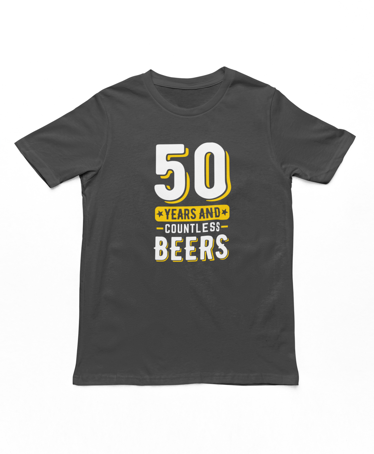 50 Years & Countless Beers Adults T-Shirt