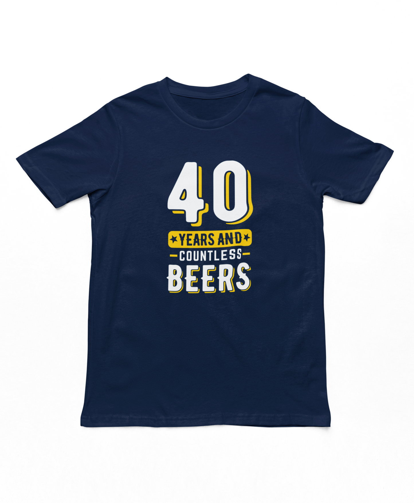 40 Years & Countless Beers Adults T-Shirt