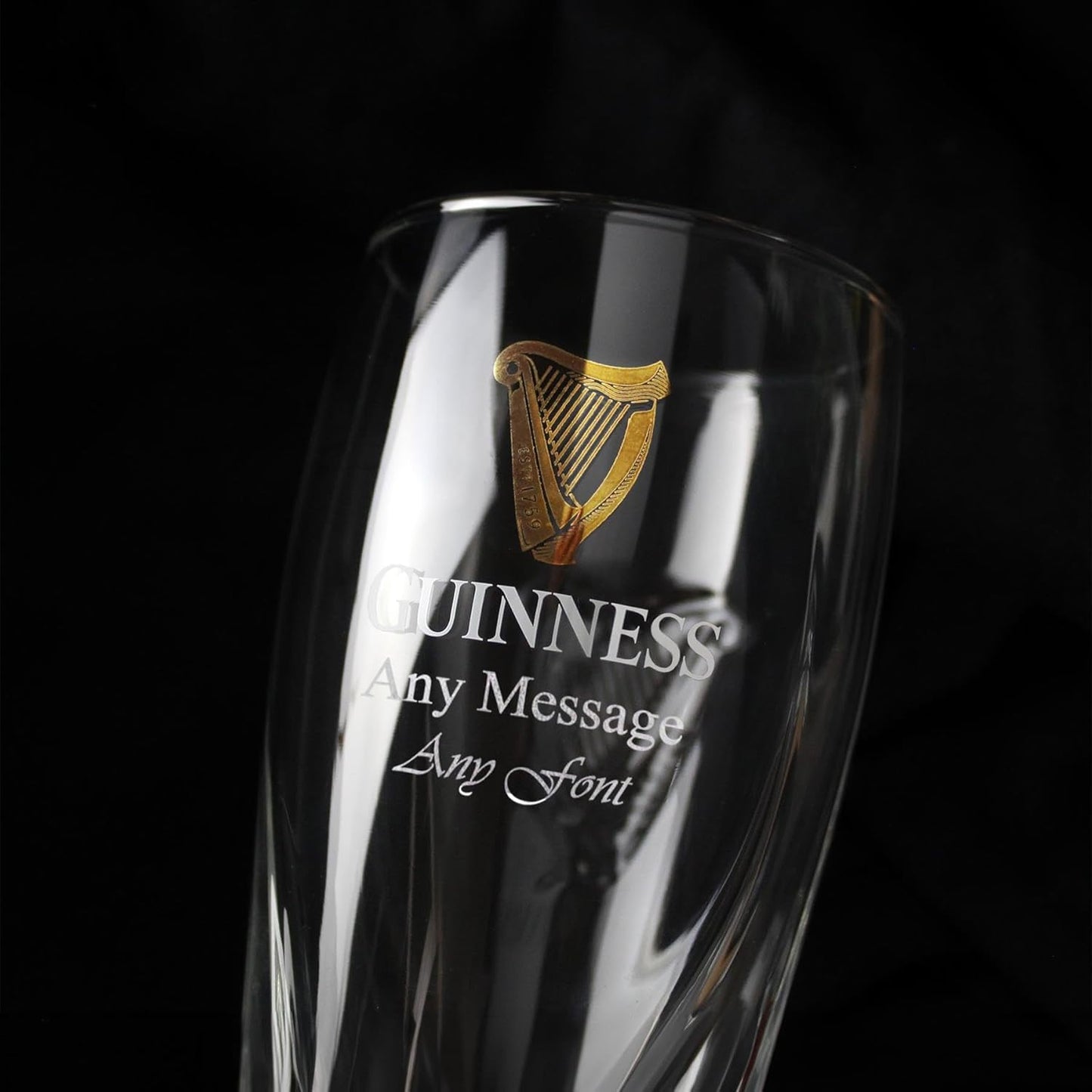 Official Gravity Guinness Pint Glass, Engraved with Any Message, Gift Boxed