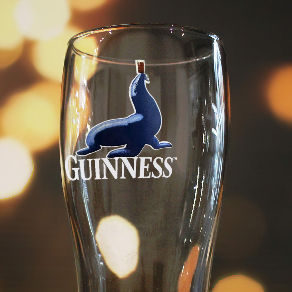 Official Guinness Pint Glass, Engraved with Any Message, Gift Boxed