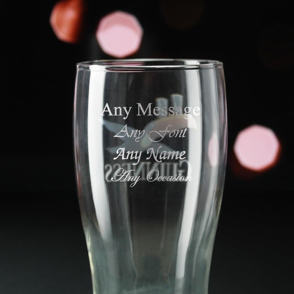 Official Toucan Guinness Pint Glass, Engraved with Any Message, Gift Boxed