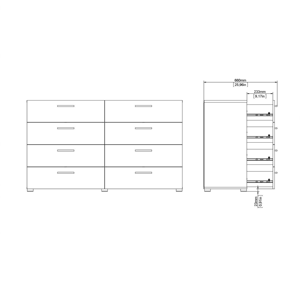 Pepe Wide Chest of 8 Drawers