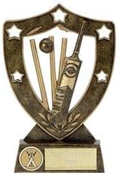 Personalised Engraved Shield Star Cricket 8 Inch (20cm)