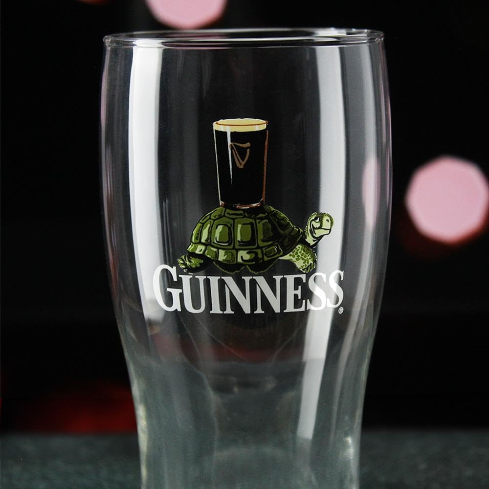 Official Tortoise Guinness Pint Glass, Engraved with Any Message, Gift Boxed