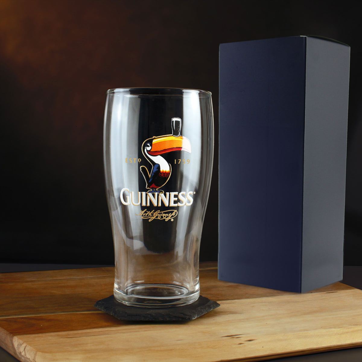 Official Guinness Pint Glass, Engraved with Any Message, Gift Boxed
