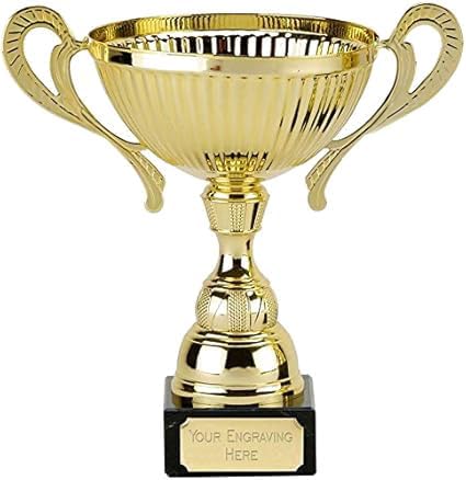 Personalised Engraved Turin Gold Cup 6 1/2 Inch (16.5cm)