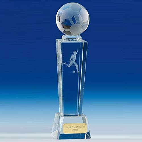 Personalised Engraved Unite Football Crystal 9 3/8 Inch (23.5cm)