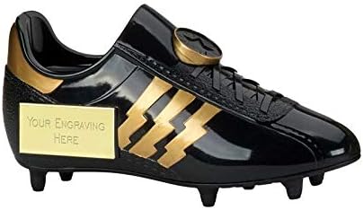 Personalised Engraved Black Boot Football Trophy 7.5 Inch (19cm)