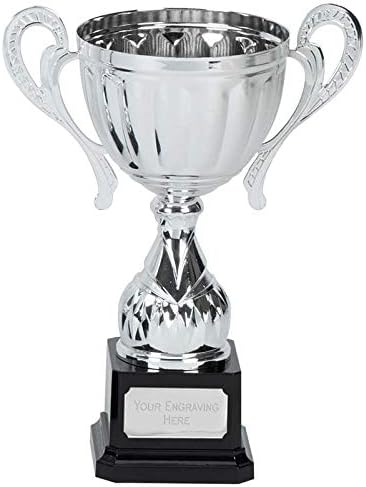 Personalised Engraved Link Track Silver Cup 13 7/8 Inch (34.5cm)